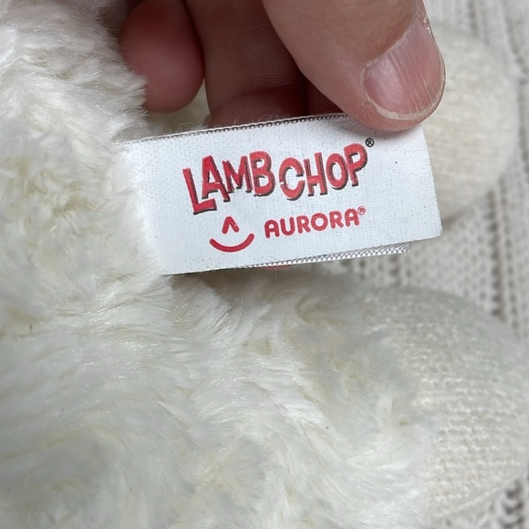 Lamb Chop Dog Medium Stuffed Toy Plush Aurora World cream red tan black 2012 - Picture 3 of 11